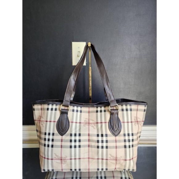 Authentic Burberry Medium Haymarket Check Tote Bag - Picture 11 of 11